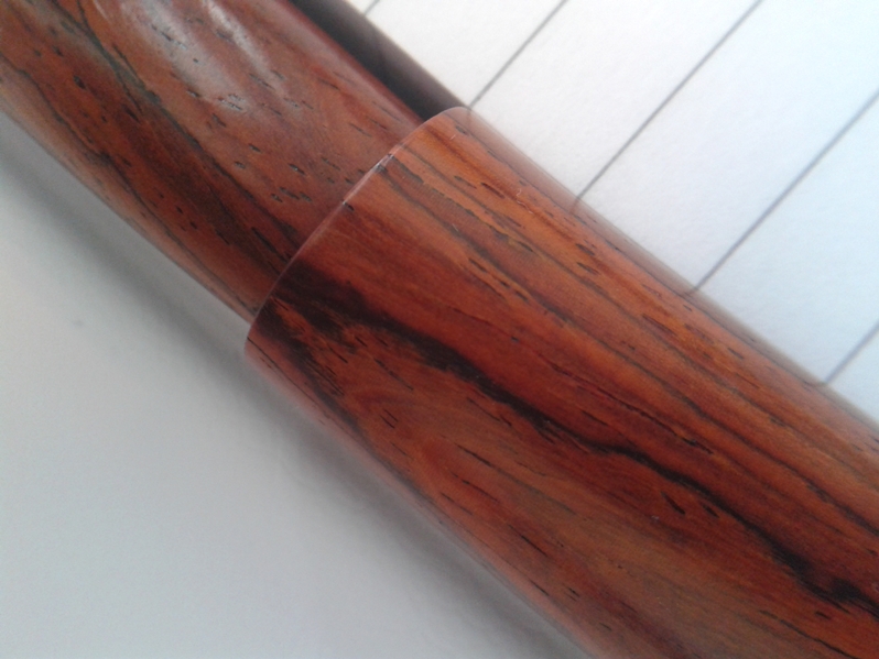 Look at this stunning cocobolo wood!