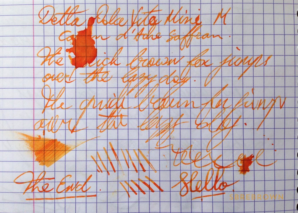 Delta Dolcevita Mini Fountain Pen Writing Sample