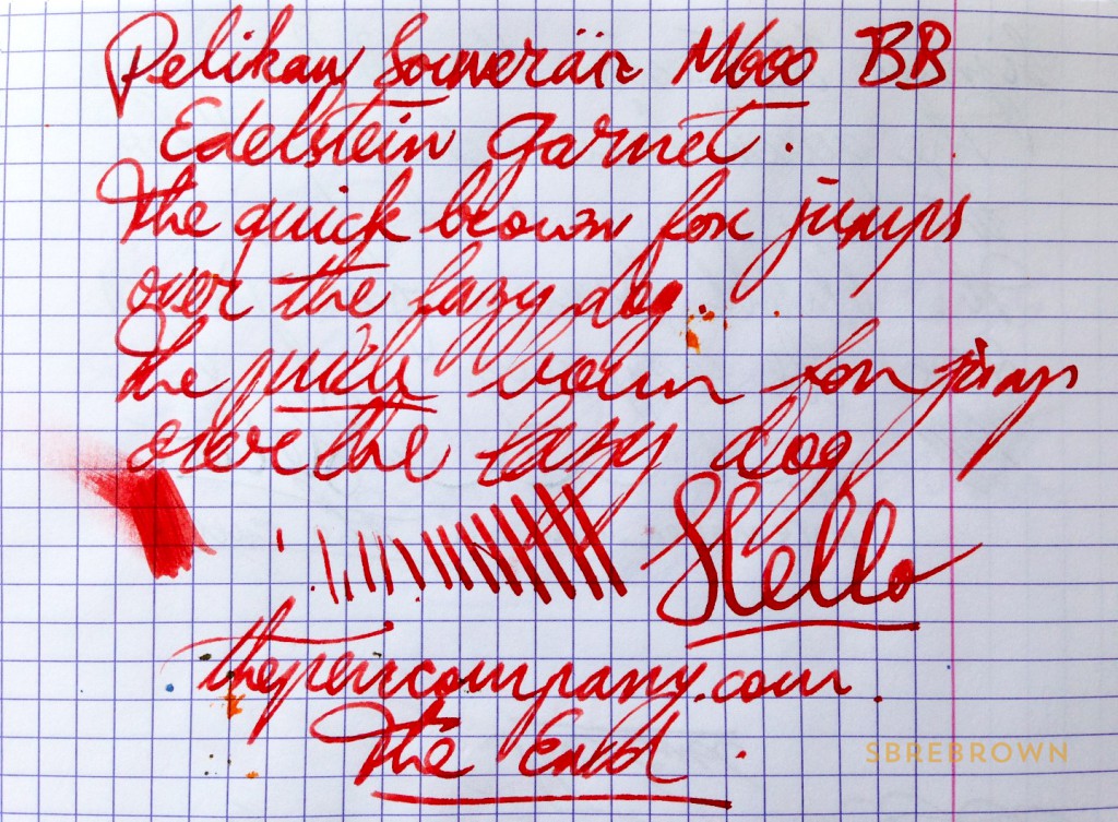 Pelikan Souveran 600 Fountain Pen Writing Sample