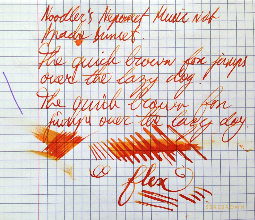 Noodler's Neponset Music Nib Writing Sample