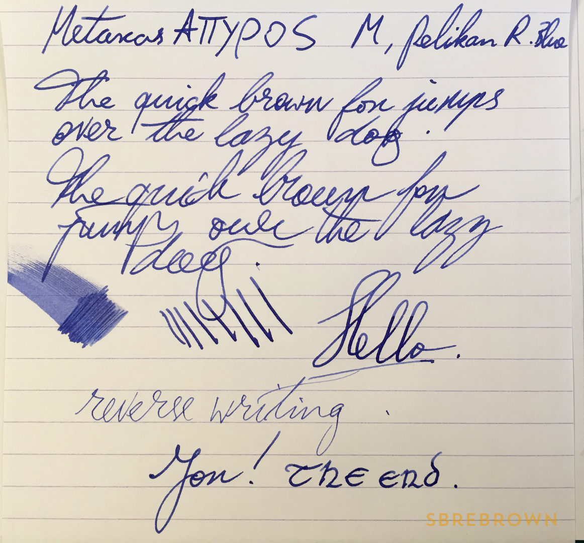 Metaxas Apyros Infinity Fountain Pen Review