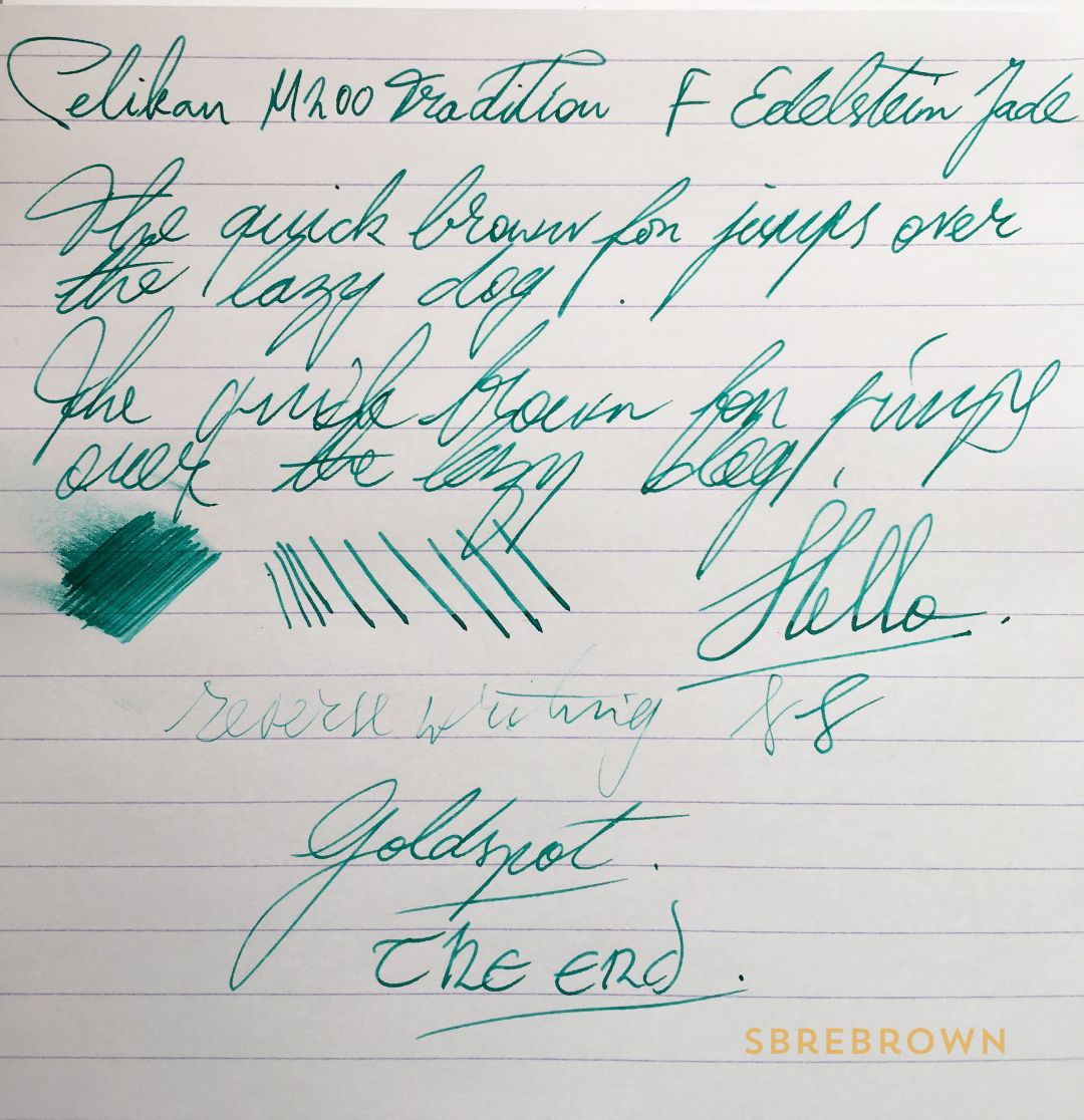 Pelikan M200 Tradition Green Marble Fountain Pen Review