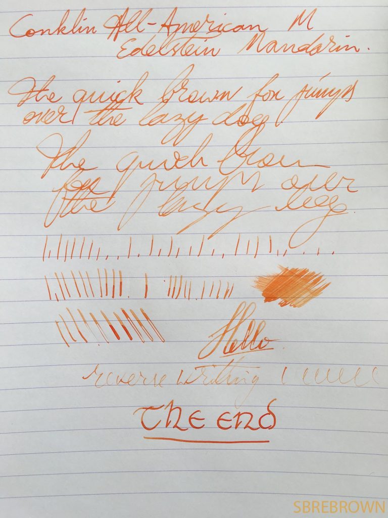 Conklin All American Sunburst Orange Fountain Pen Review