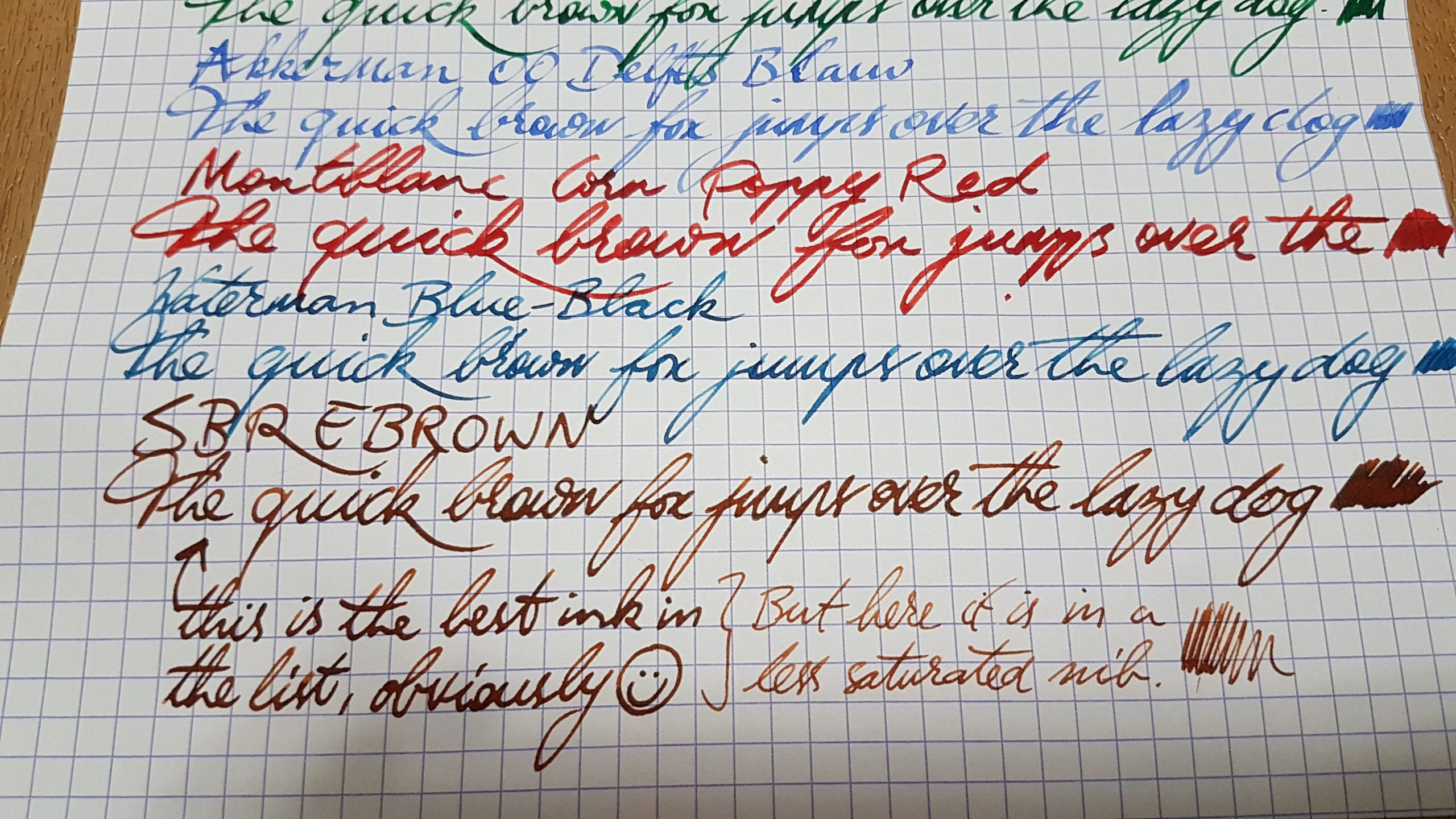 Gourmet Pens: Ink Shot Review: SBRE Brown Ink @sbrebrown @couronneducomte