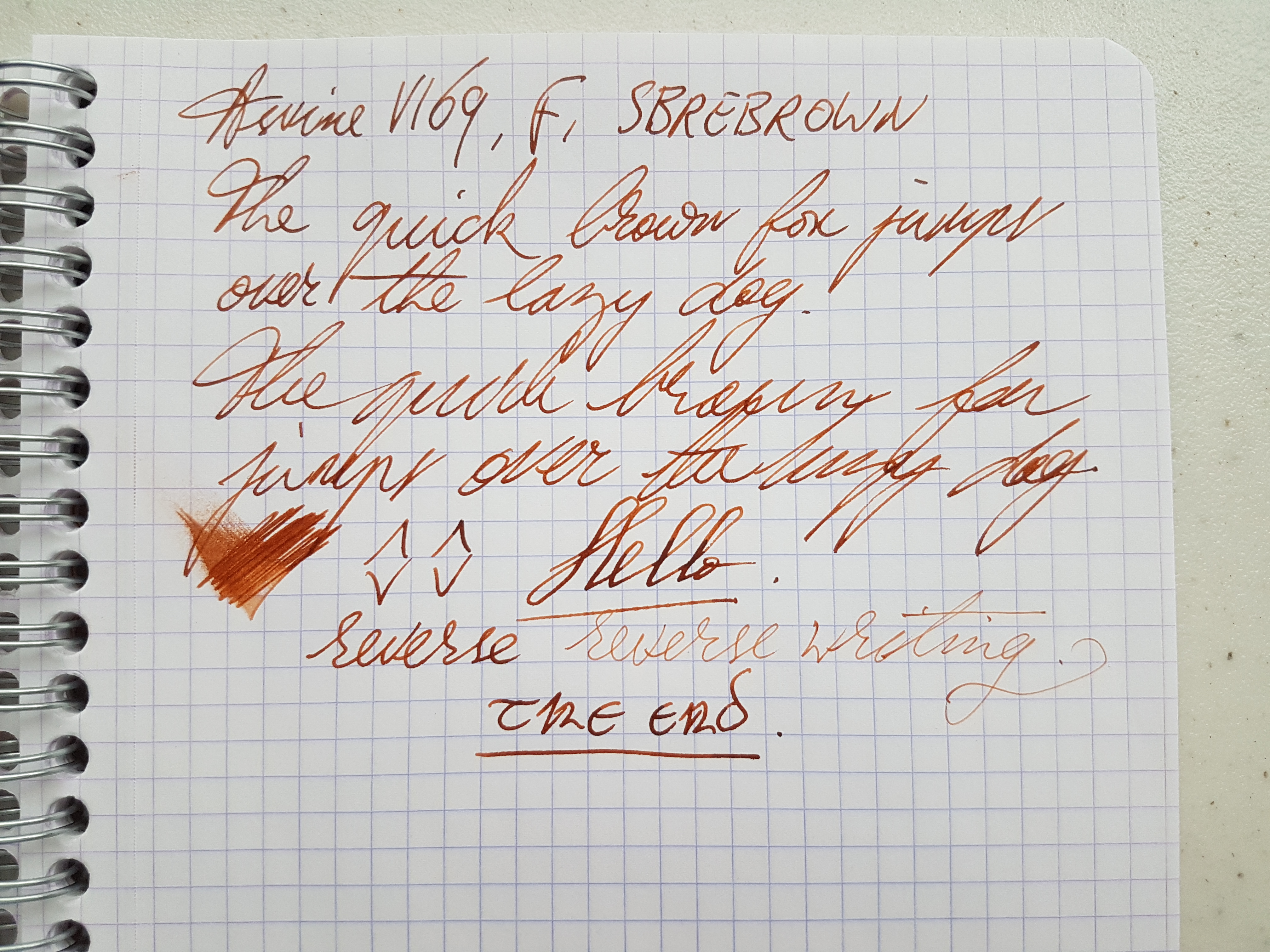 Gourmet Pens: Ink Shot Review: SBRE Brown Ink @sbrebrown @couronneducomte